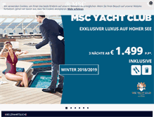 Tablet Screenshot of msc-kreuzfahrten.de